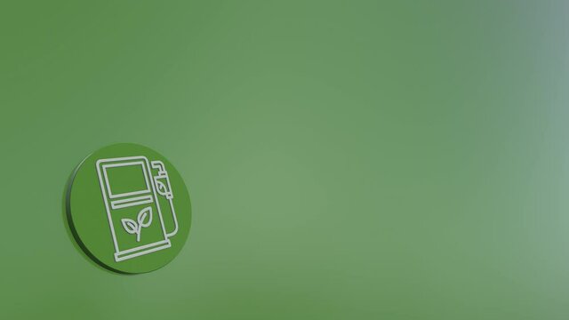 Ecological Green Energy Icons Concept Green Fuel