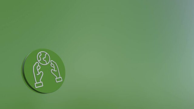 Ecological Green Energy Icons Concept Green Help Earth