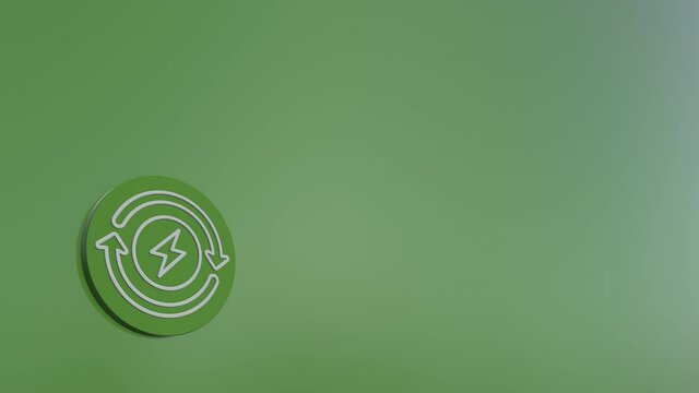 Ecological Green Energy Icons Concept Green Power