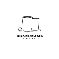 beer pong logo cartoon icon cute template black vector illustration