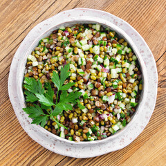 pulses and vegetables salad