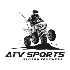 ATV offroading icon logo design vector - obrazy, fototapety, plakaty