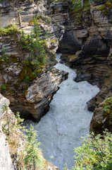 Athabasca Falls in Alberta in Canada 
