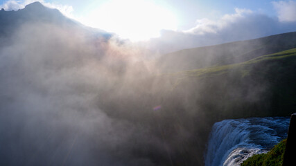 Skógafoss Waterfall in South Iceland on the Skógá River