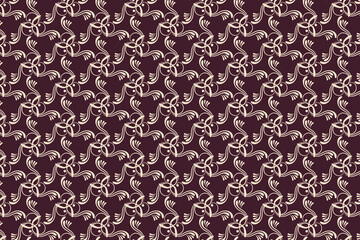 Abstract floral fabrics pattern design. Seamless vector for multiple usage 