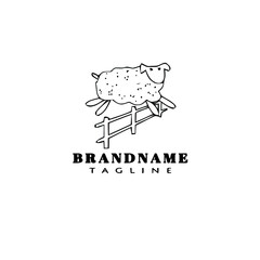 sheep logo icon design template vector illustration