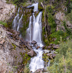Fototapeta na wymiar Waterfall Along Castle Creek Road in Aspen, Colorado