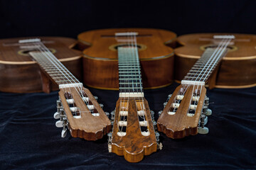 Fototapeta na wymiar Spanish guitars for an instrumental concert concept
