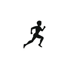 Fototapeta na wymiar vector illustration of people running for icons and symbols. running sports silhouette