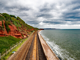 Obraz premium Railway sea views on holiday