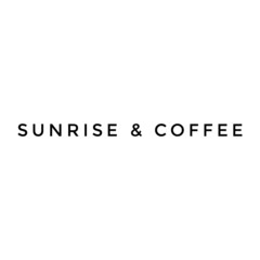 Fototapeta na wymiar ''Sunrise and coffee'' Quote Illustration