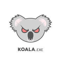 Angry koala draw