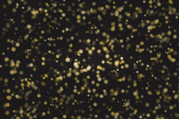 golden shiny christmas bokeh on blurred background