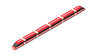 Isometric Passenger Train Composition