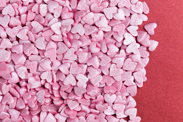 heart shaped pink sweet candy