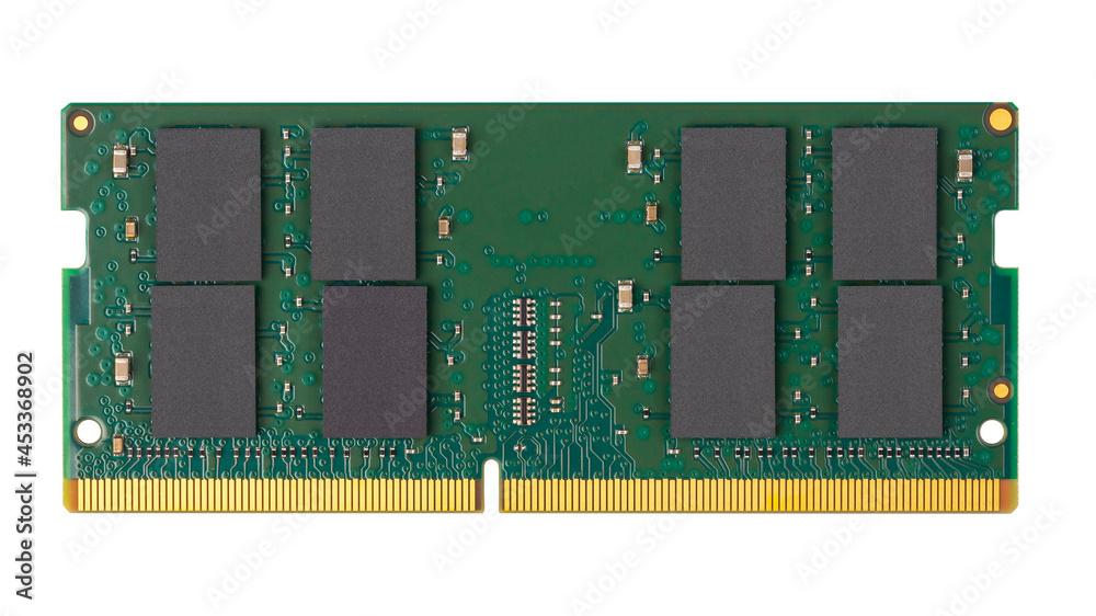 Aufkleber fast green modern so-dimm ddr4 ram memory module for notebook laptop computer isolated white backgro