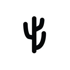 Fototapeta na wymiar cactus icon - black vector sign
