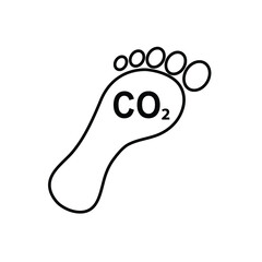 carbon footprint icon vector ecologi sign