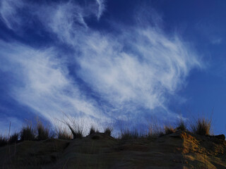 time clouds over the mountains