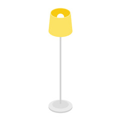 Floor Lamp Isometric Composition