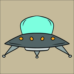 Amazing ufo icon illustration. Editable vector file for your brand, logo, or all of your graphic needs.