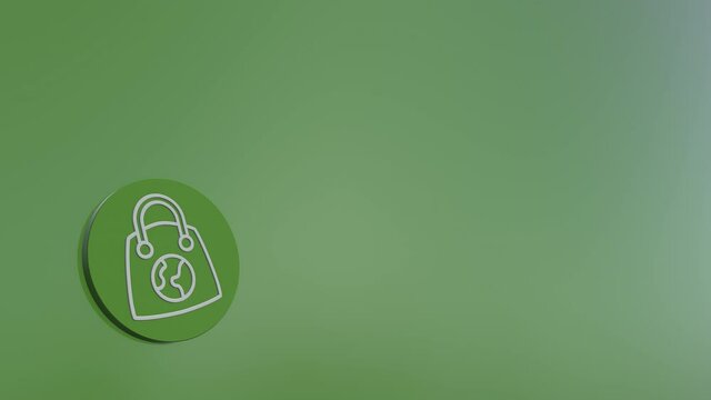Ecological Green Energy Icons Concept Green Shopping
