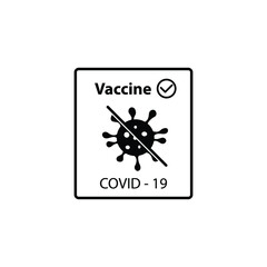 vaccine passport covid 19  icon vector. vaccination passport against corona virus sign