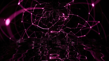 Abstract plexus technology science concept