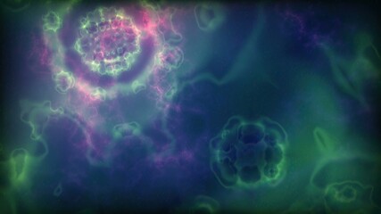 Space Flight Into A Star Field In Galaxy Clouds And Lightning Ne