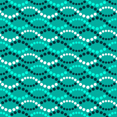 Seamless Pattern with Wave Dots