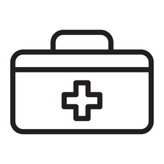 first aid kit line icon