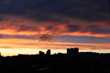 Fototapeta premium sunset in the city