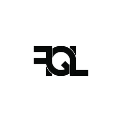 fql initial letter monogram logo design