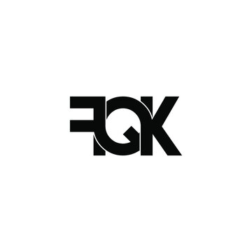 fqk initial letter monogram logo design