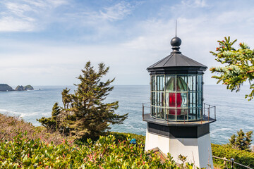 Fototapeta na wymiar Cape Meares lighthouse on the Oregon coast.