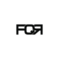 fqr initial letter monogram logo design