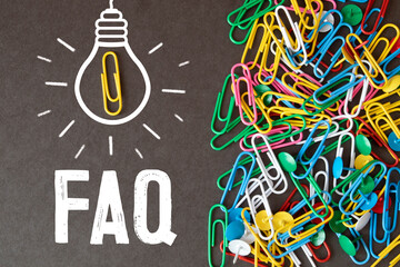 FAQ - frequently asked questions, business concept word