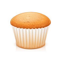 Cupcake. Dessert. Delicious baked goods. Sweet Cake. Isolated on white background. Eps10 vector illustration.