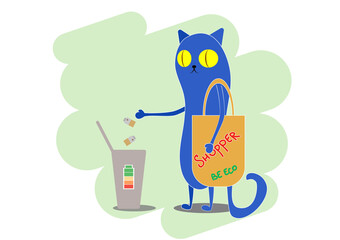 Eco cat throws out batteries
