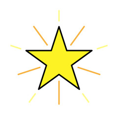 Vector illustration of star symbol.