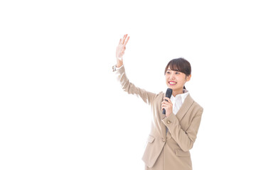 笑顔の若い女性ポートレート