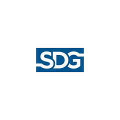initial letter SDG square monogram logo vector