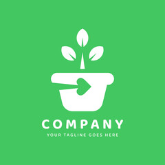 Love plant logo template