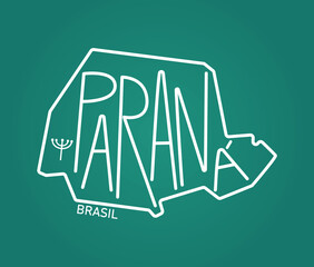 Geometric map of the brazilian state of Paraná