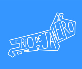 Geometric map of the brazilian state of Rio de Janeiro