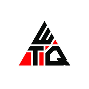 WTQ triangle letter logo design with triangle shape. WTQ triangle logo design monogram. WTQ triangle vector logo template with red color. WTQ triangular logo Simple, Elegant, and Luxurious Logo. WTQ 
