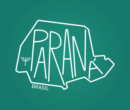 Geometric map of the brazilian state of Paran&aacute;