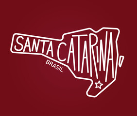 Geometric map of the brazilian state of Santa Catarina