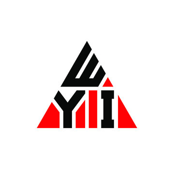 WYI triangle letter logo design with triangle shape. WYI triangle logo design monogram. WYI triangle vector logo template with red color. WYI triangular logo Simple, Elegant, and Luxurious Logo. WYI 