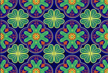 Indonesian batik motif with a very distinctive plant pattern. Exclusive vector for design